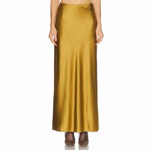 SRG Marion Silk Skirt in Chartreuse, size S, NWT